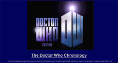 Desktop Screenshot of doctorwhochronology.com